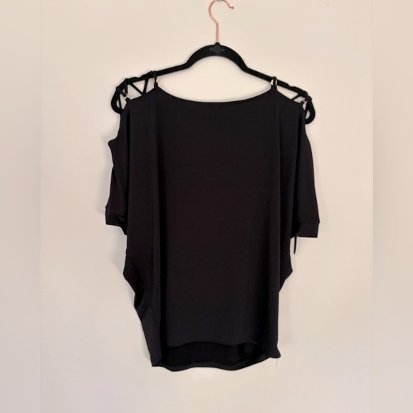 Express Women's Black Blouse with Strap Details - Picture 4 of 4